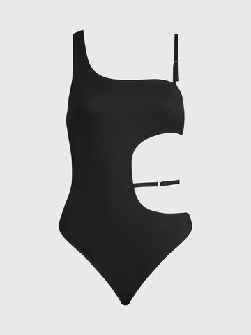 Calvin Klein Swimwear Bandeau Badeanzug in Schwarz