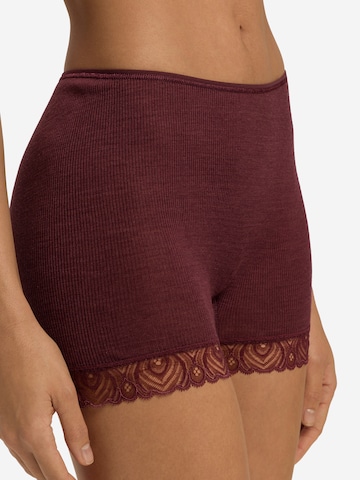 Hanro Broekje 'Woolen Lace' in Bruin