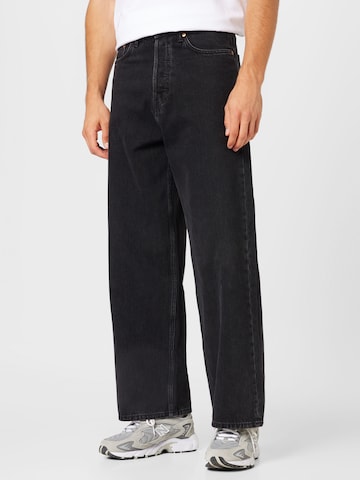 Wide leg Jeans 'Astro' di WEEKDAY in nero: frontale