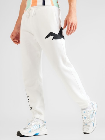 HOLLISTER Tapered Παντελόνι σε λευκό: μπροστά