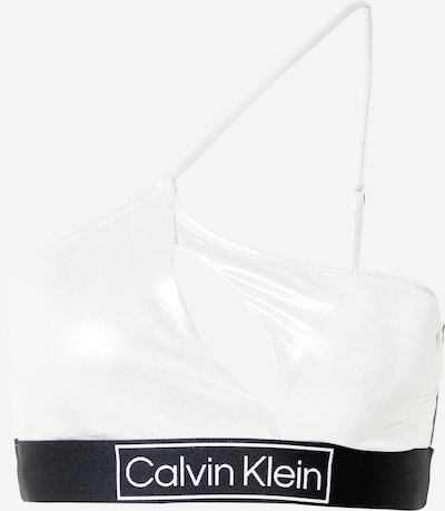 Sutien costum de baie Calvin Klein Swimwear pe gri argintiu / negru, Vizualizare produs