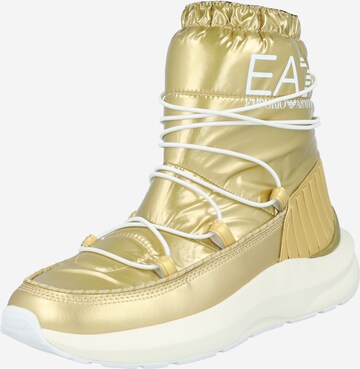 Boots da neve di EA7 Emporio Armani in oro: frontale