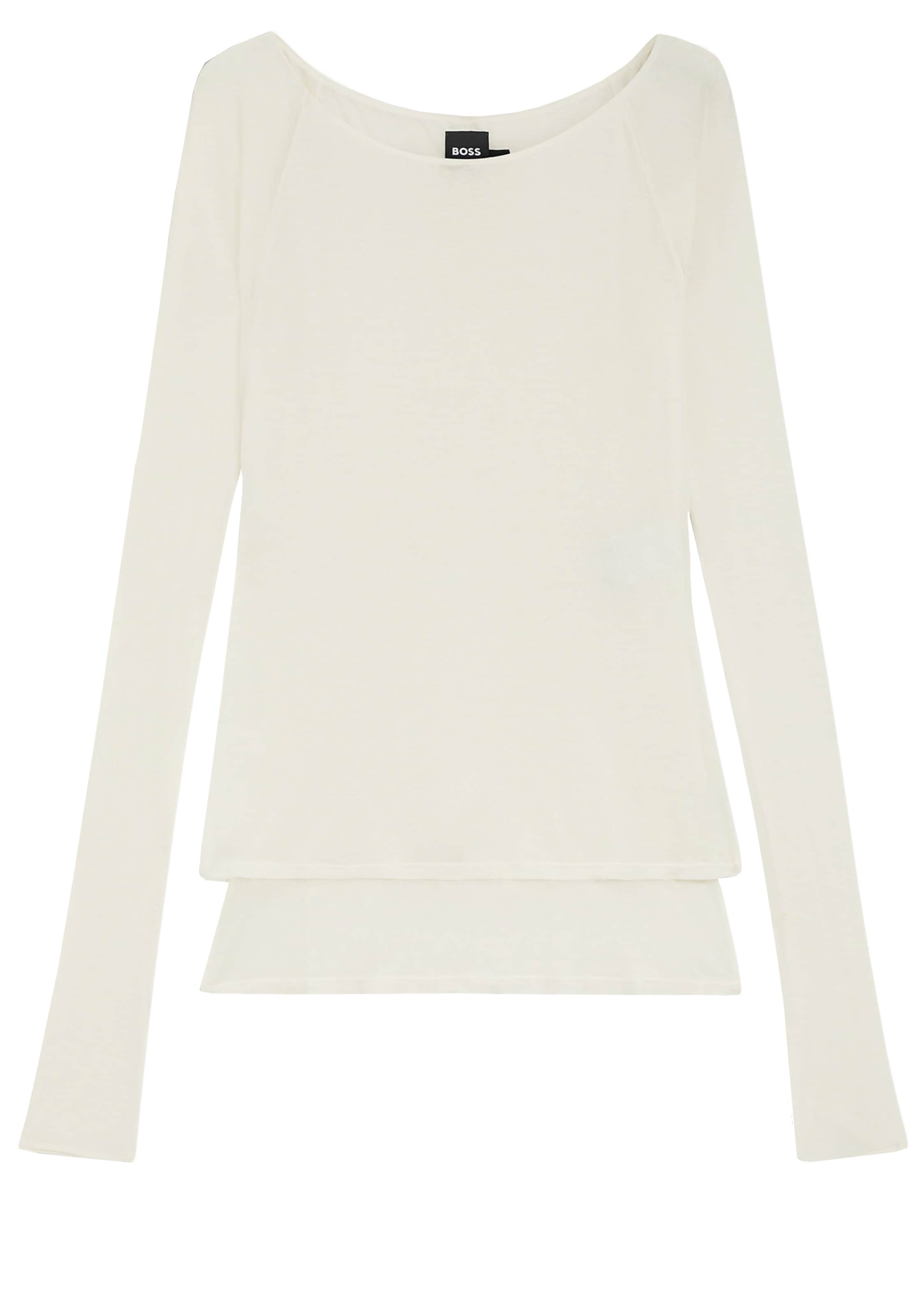 BOSS Sweatshirt ' Edupla1 ' in Weiß: Vorderseite