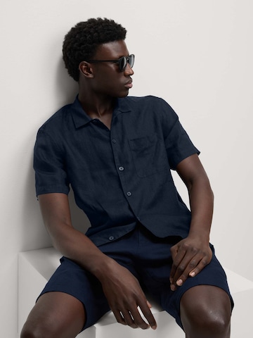 Marks & Spencer Comfort fit Button Up Shirt in Blue