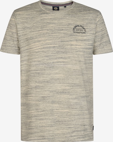 T-Shirt 'Petrol Industries - Heren t-shirt' PETROL en beige : devant