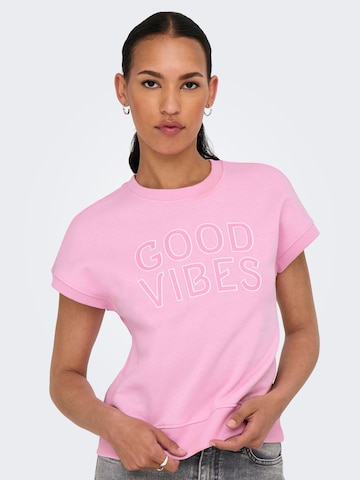 Sweat-shirt 'ONLJuliette' ONLY en rose