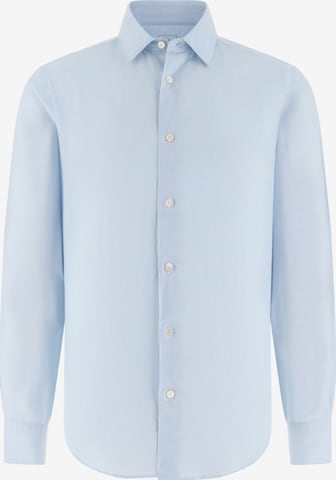 Boggi Milano Regular Fit Hemd in Blau: Vorderseite