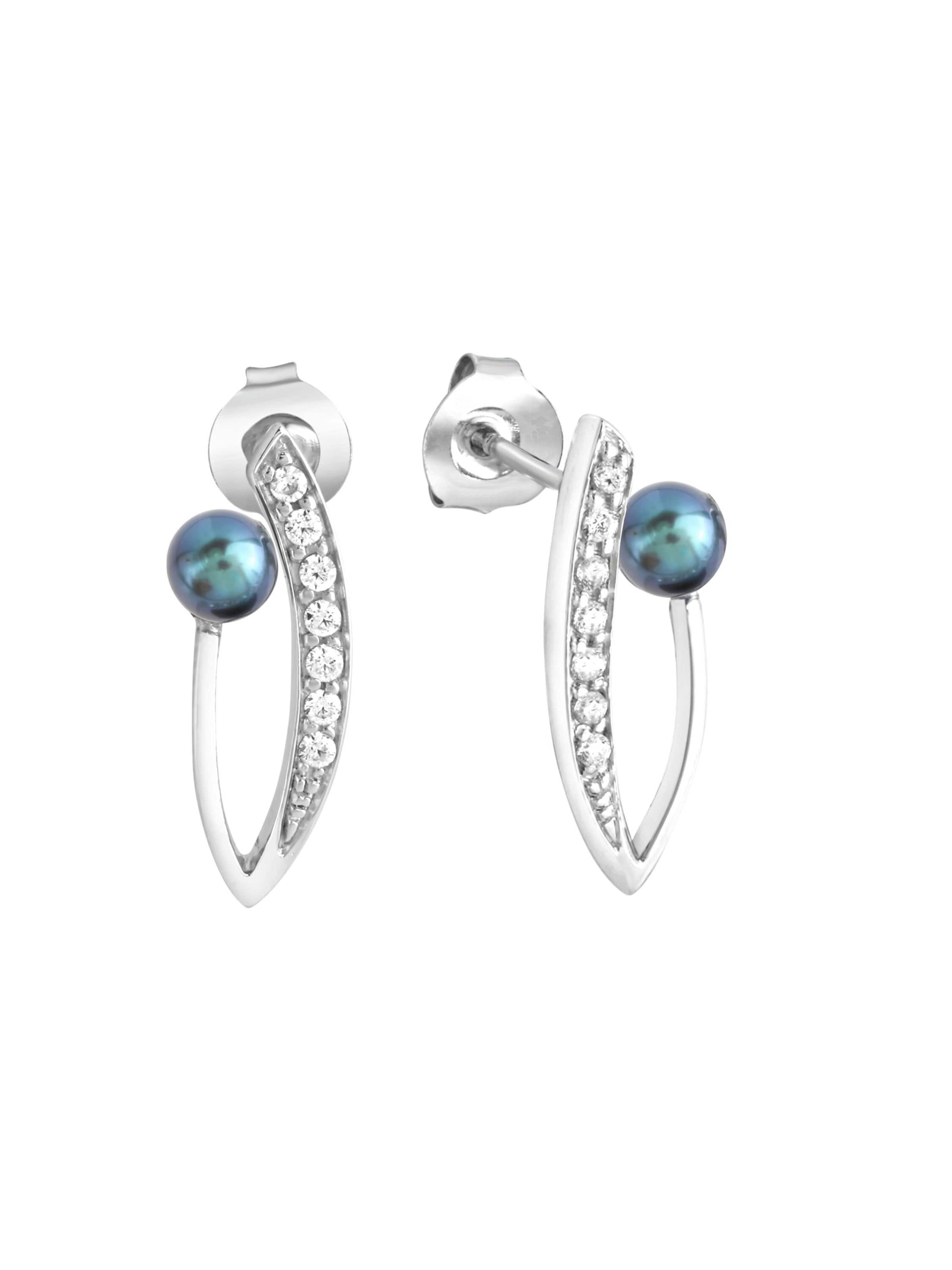 Zeeme Ohrringe in Weiß: Vorderseite