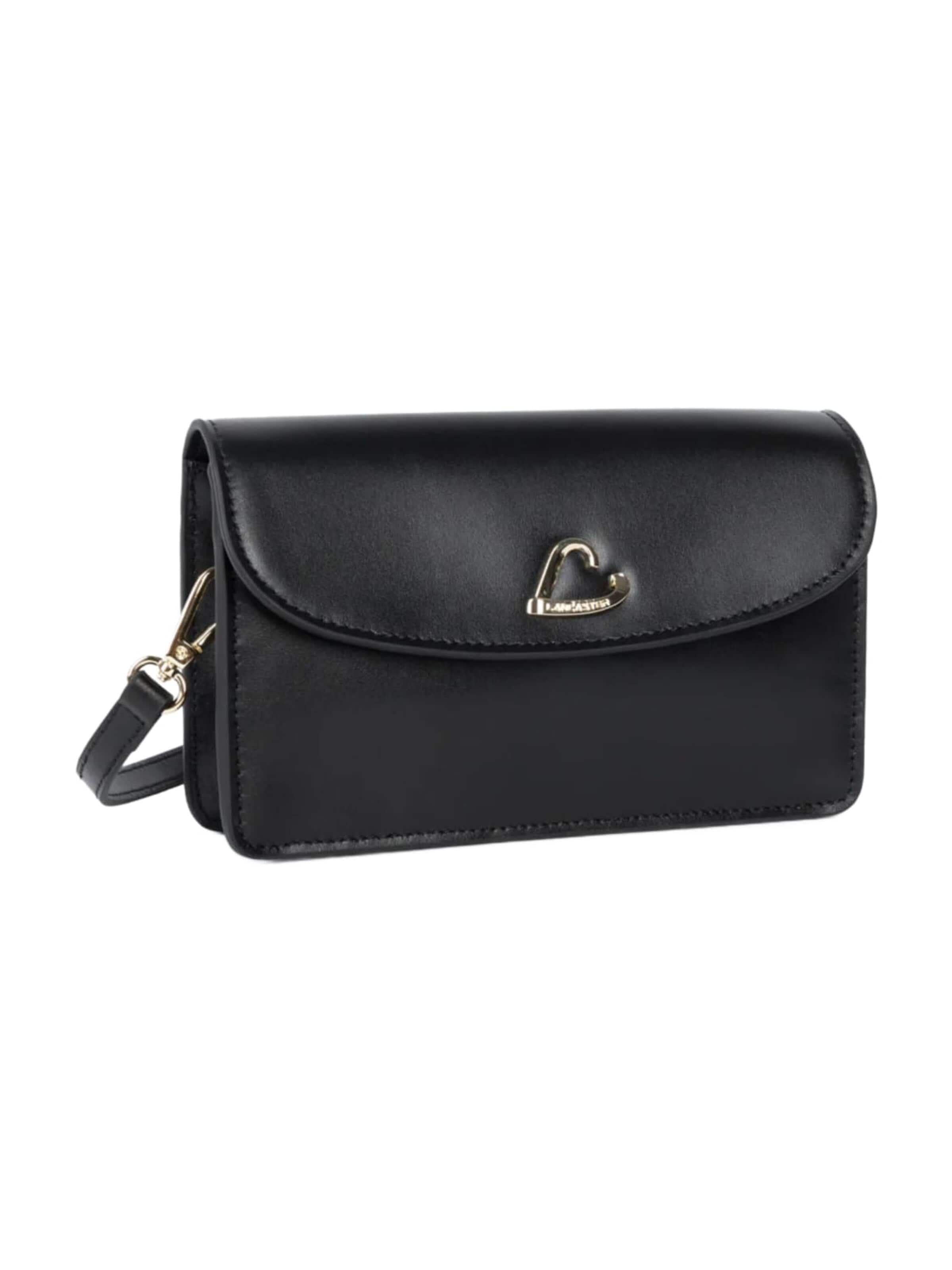 LANCASTER Paris Torba na ramię 'Lancaster Pochette A rabat aimanté Paris Philos Noir' w kolorze czarny