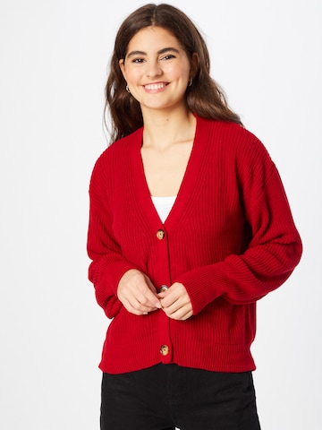 DeFacto Knit Cardigan in Red: front