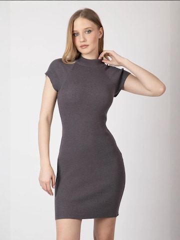 Hiccup Gebreide jurk in Grijs: voorkant