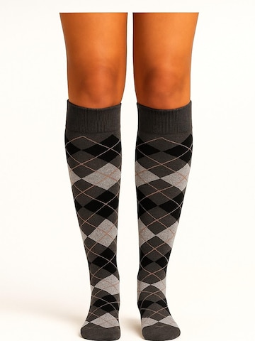 Lycille Kniestrümpfe in Grau: Vorderseite