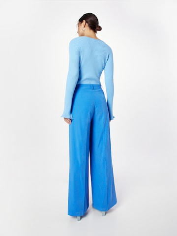 Atelier Rêve Wide leg Pleated Pants 'IRLEONO' in Blue