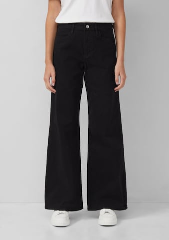 Wide Leg Jean 'Suri' s.Oliver en noir : devant