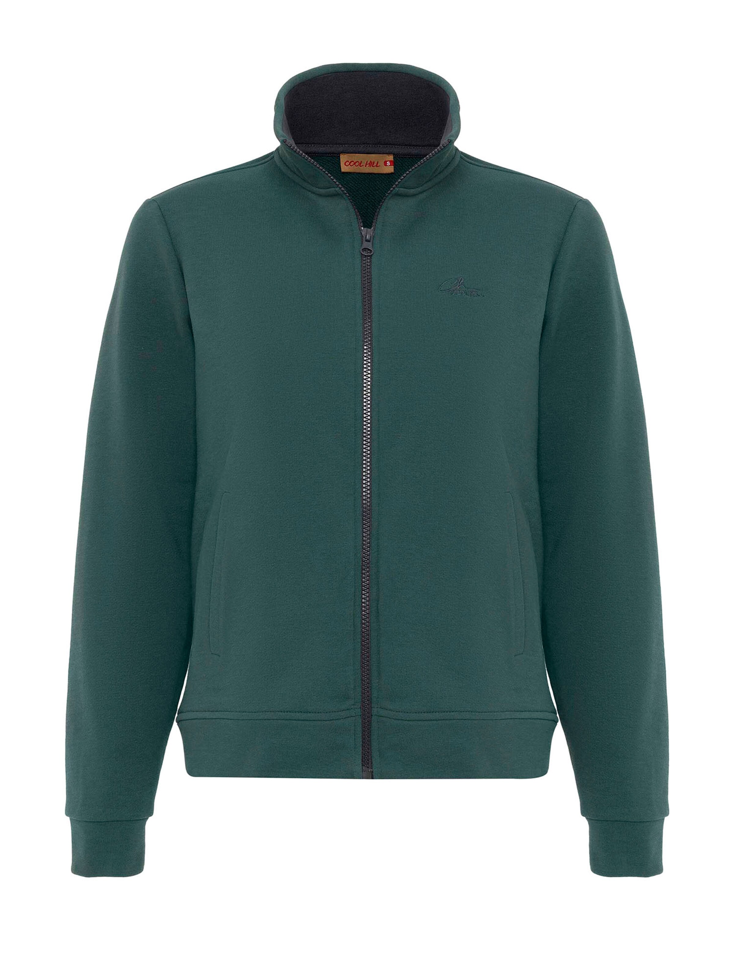 Cool Hill Sweatjacke in Grün: Vorderseite