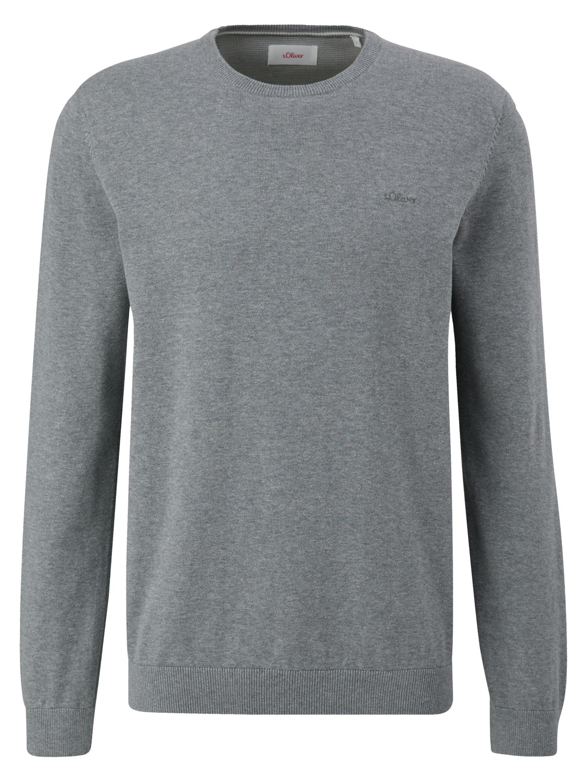 s.Oliver Pullover 'Basic'‌‌‌‌ in Grau: Vorderseite