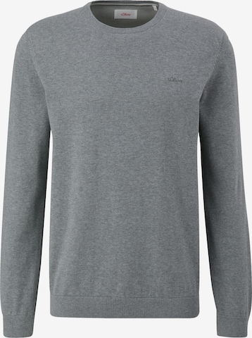 s.Oliver Pullover 'Basic' in Grau: Vorderseite
