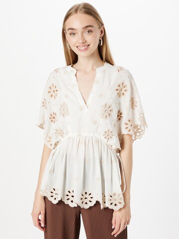 River Island Blouse 'BRODERIE' in Beige: front