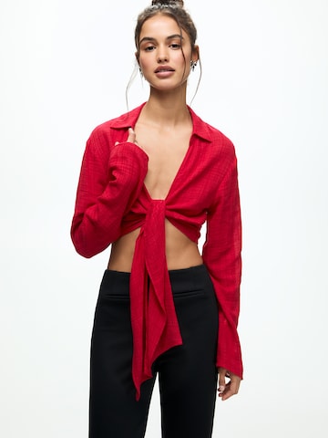 Camicia da donna di Pull&Bear in rosso: frontale