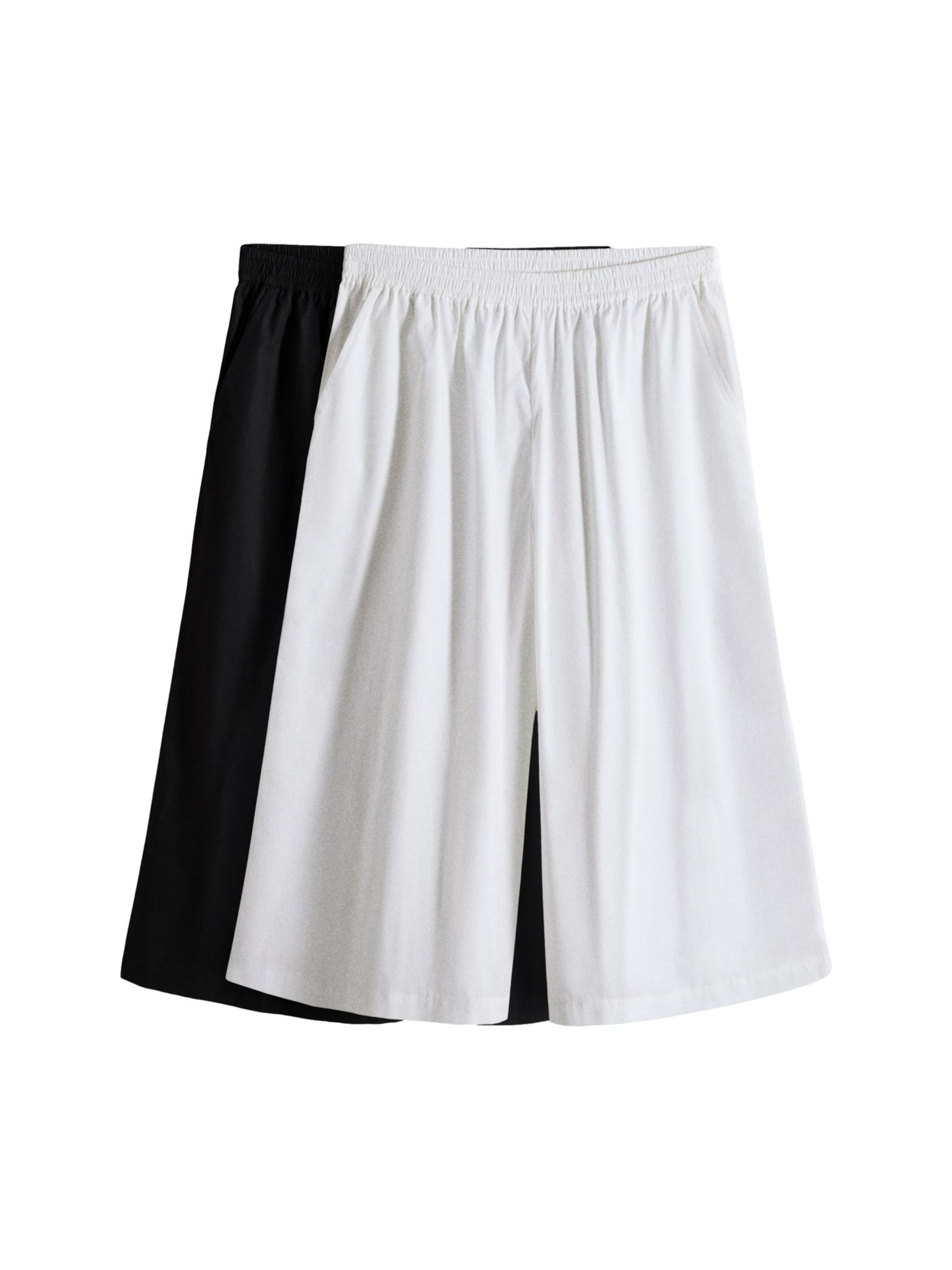 The Set Wide Leg Hose in Schwarz: Vorderseite