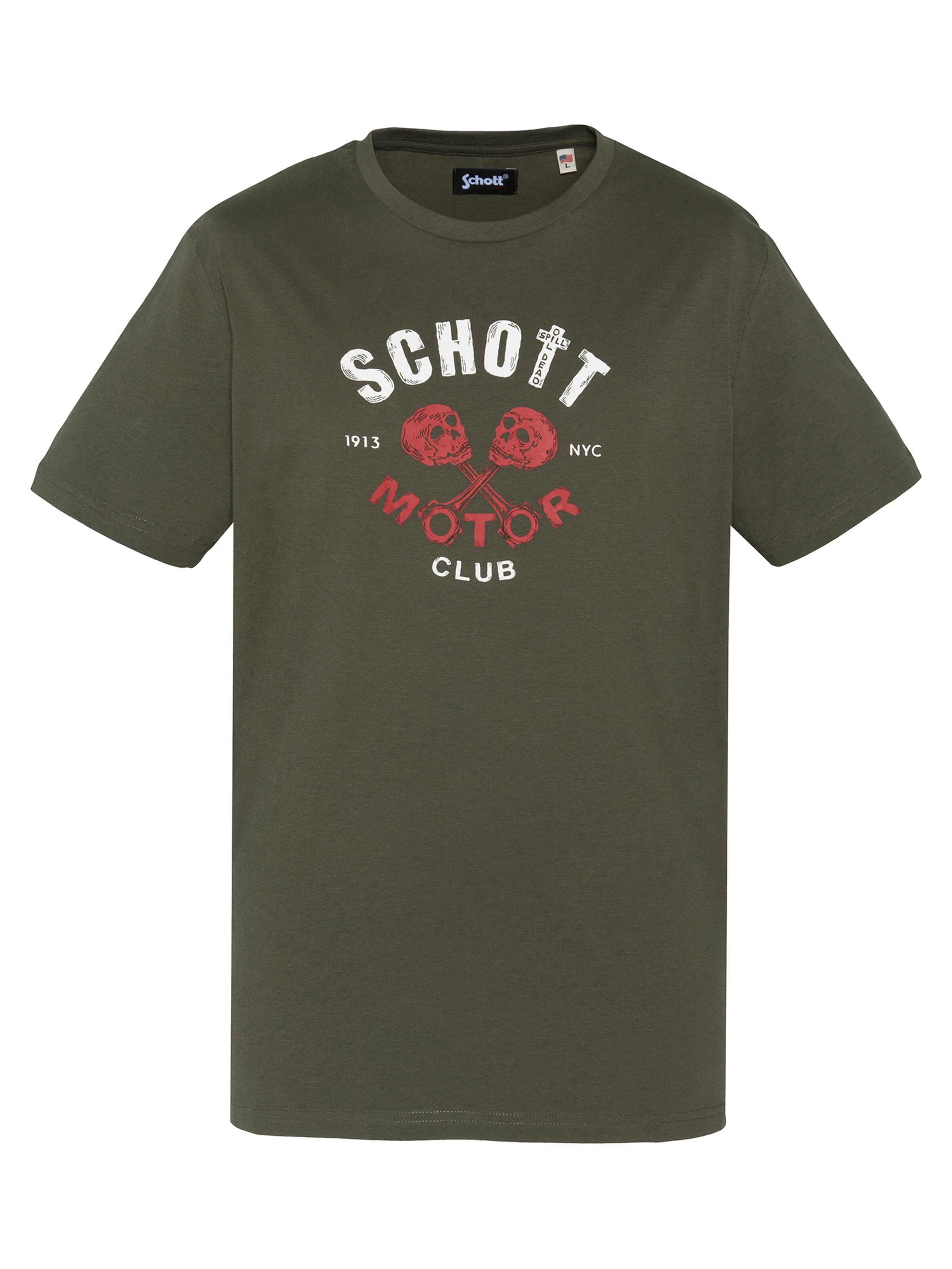 Schott NYC Shirt in Green: front