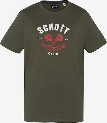 Schott NYC Shirt in Grün: Vorderseite