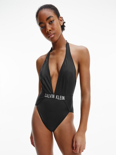 Calvin Klein Swimwear Strój kąpielowy w kolorze czarny / białym, Podgląd na modelu(-ce)