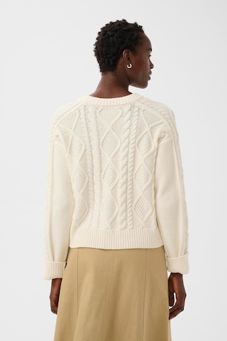 Cardigan 'Zayra' Part Two en blanc