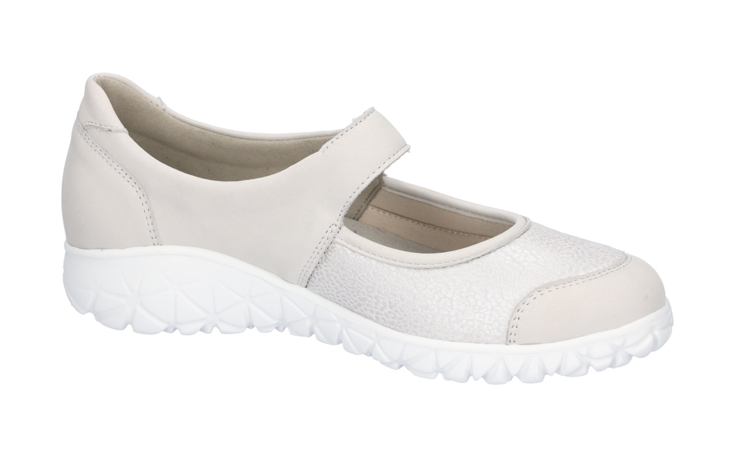 WALDLÄUFER Ballet Flats with Strap in Grey