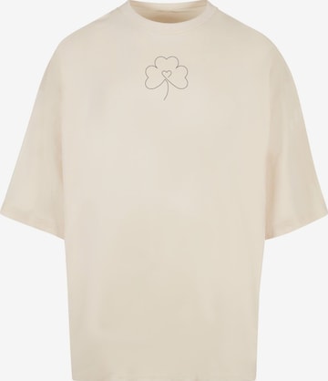 Maglietta 'Spring - Leaf Clover Flower' di Merchcode in beige: frontale