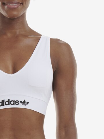 ADIDAS ORIGINALS Bustier Bralette ' Low Back ' in Weiß