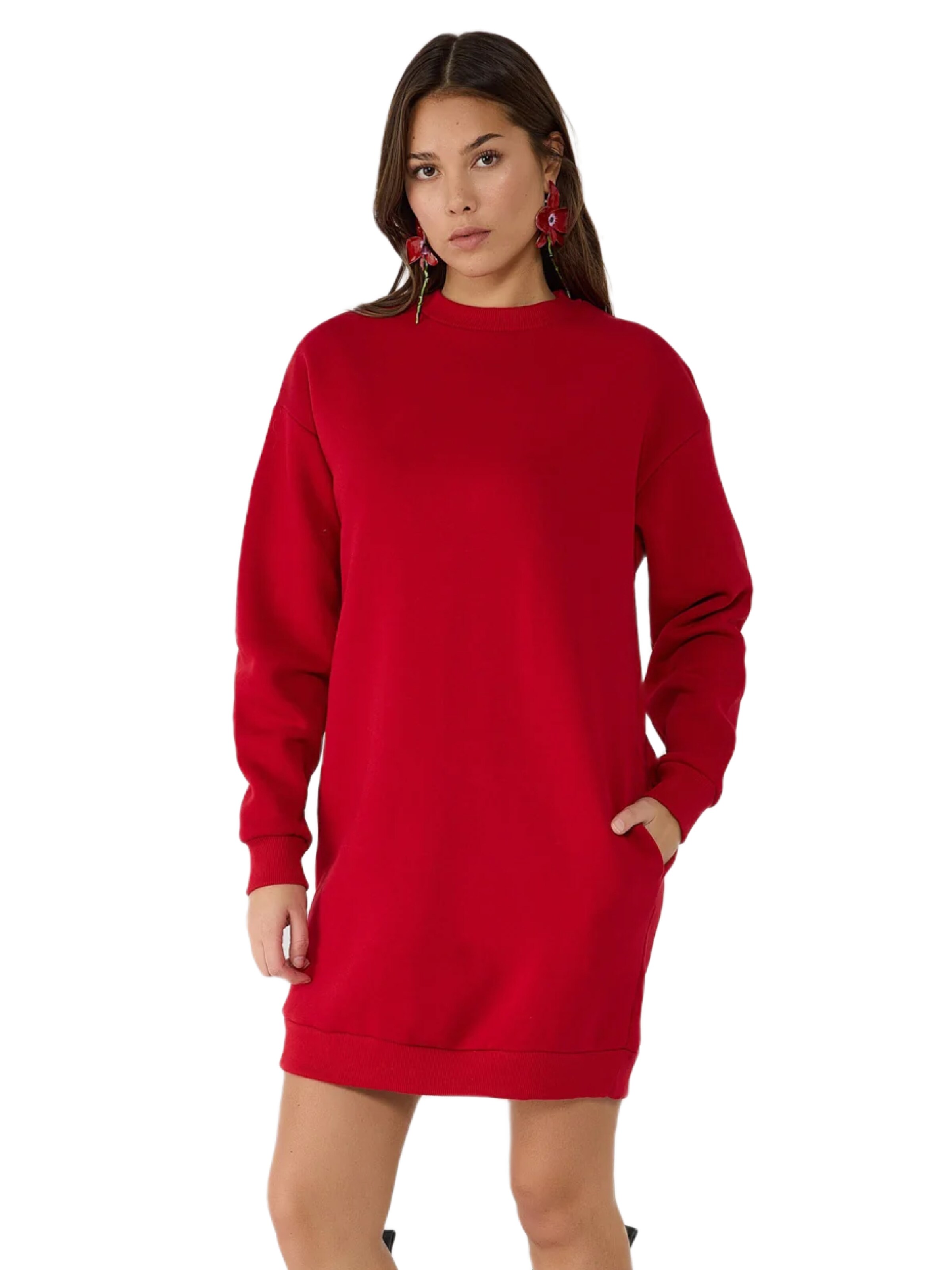 No Matter What Sweatshirt in Rood: voorkant