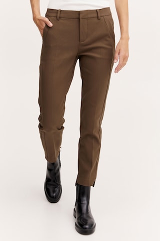 Fransa Slim fit Pants 'FRVITA TESSA PA 2 ANK' in Brown: front