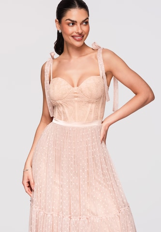 Ombre Abendkleid in Beige