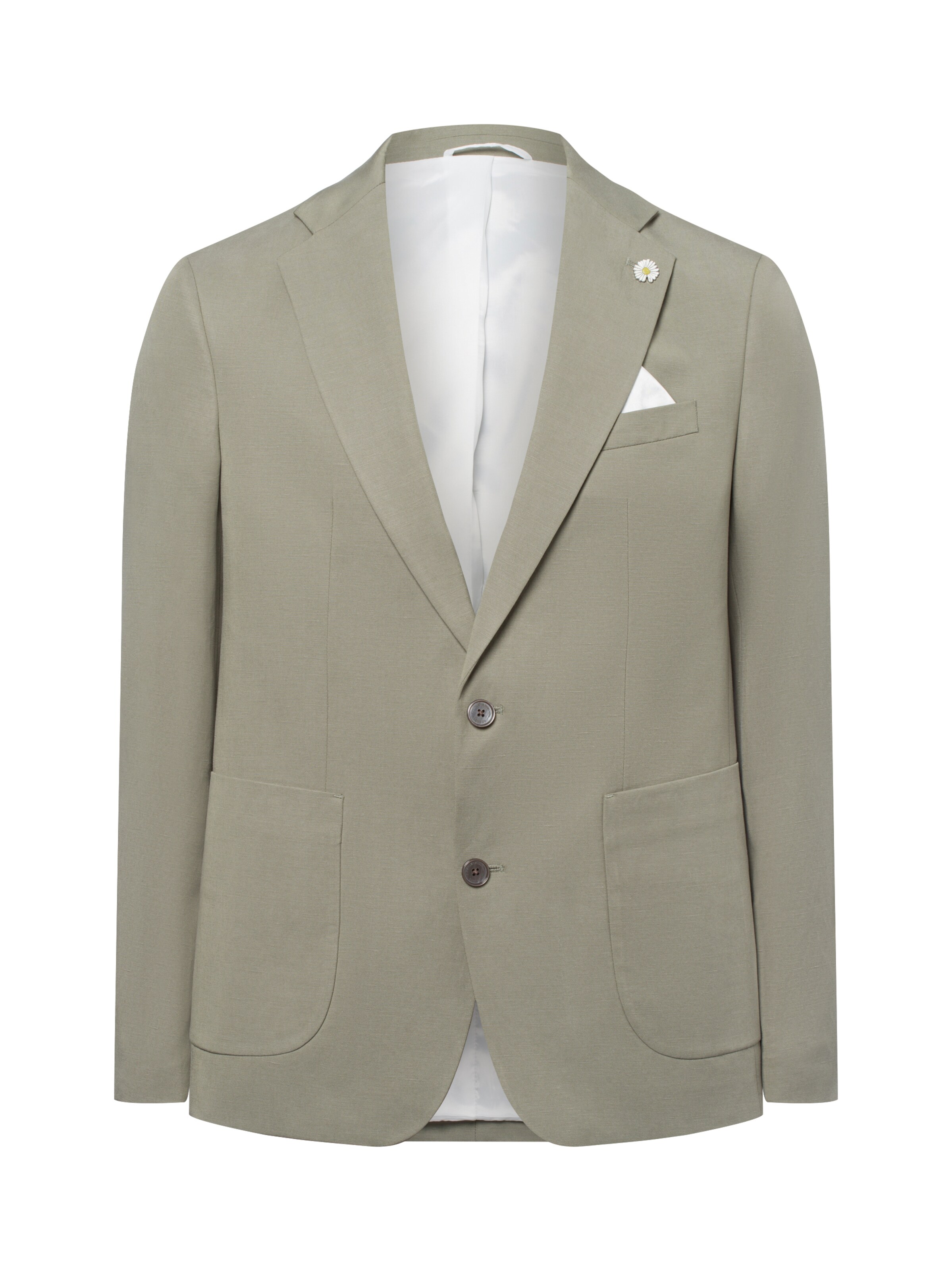 Finshley & Harding London Comfort fit Business-colbert 'Brick' in Groen: voorkant