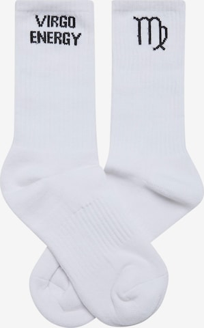 Chaussettes 'Zodiac' DEF en blanc : devant