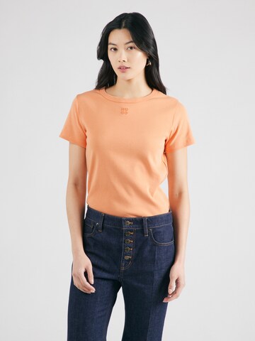 HUGO T-shirt 'Deloris' i orange: framsida