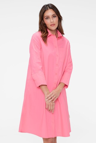 SENSES.THE LABEL Shirt Dress in Pink: front