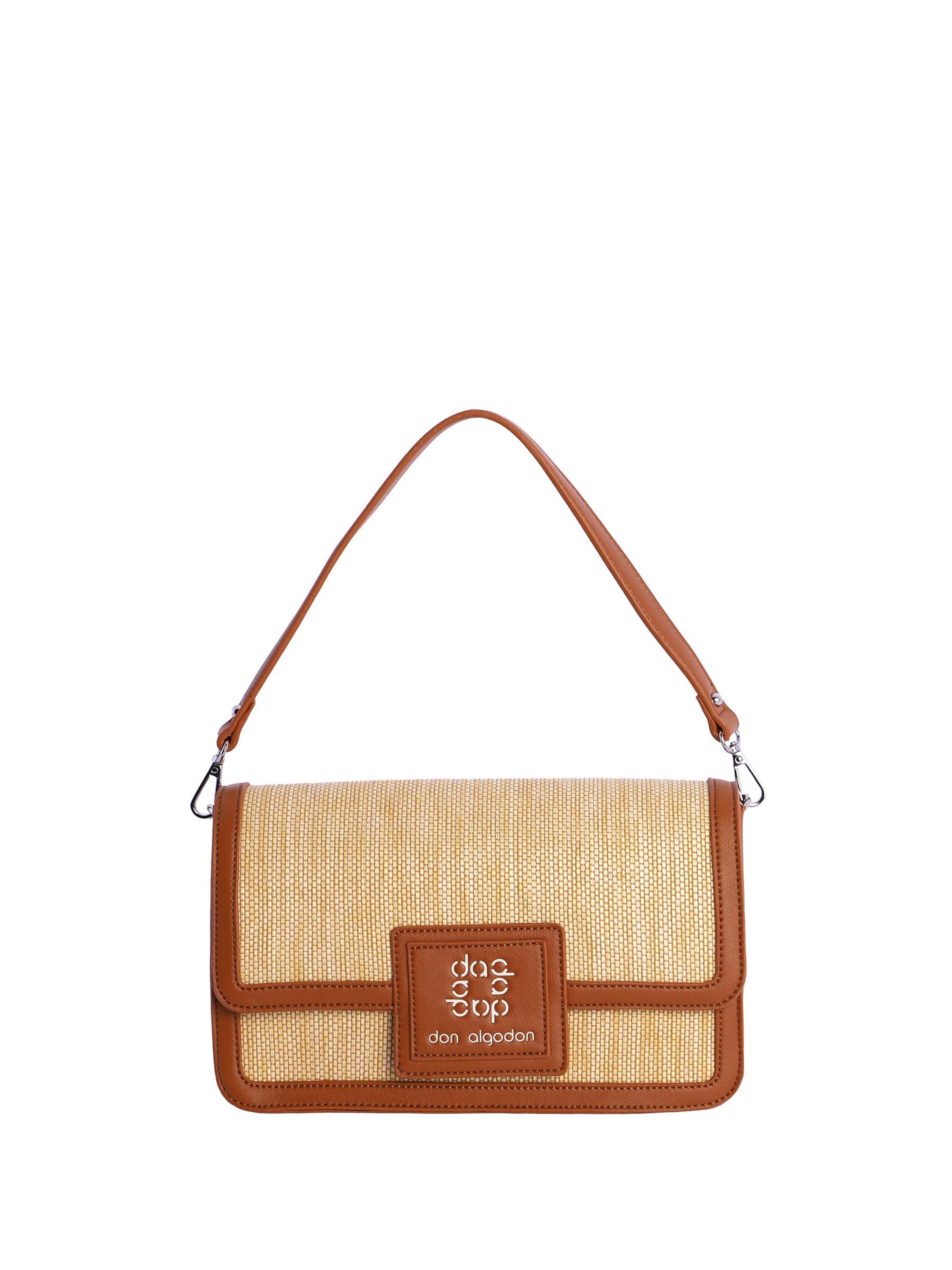 Don Algodon - Bolso de hombro 'Bolso de hombro para mujer de Don Algodon Camila con cremallera' en marrón: frente