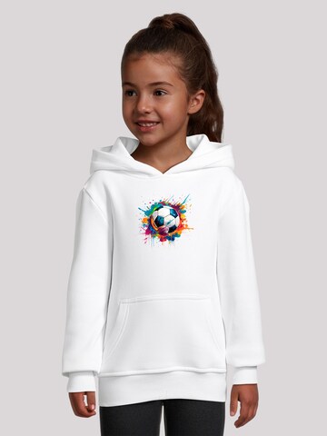 F4NT4STIC Sweatshirt 'Bunte Fußball' in White: front