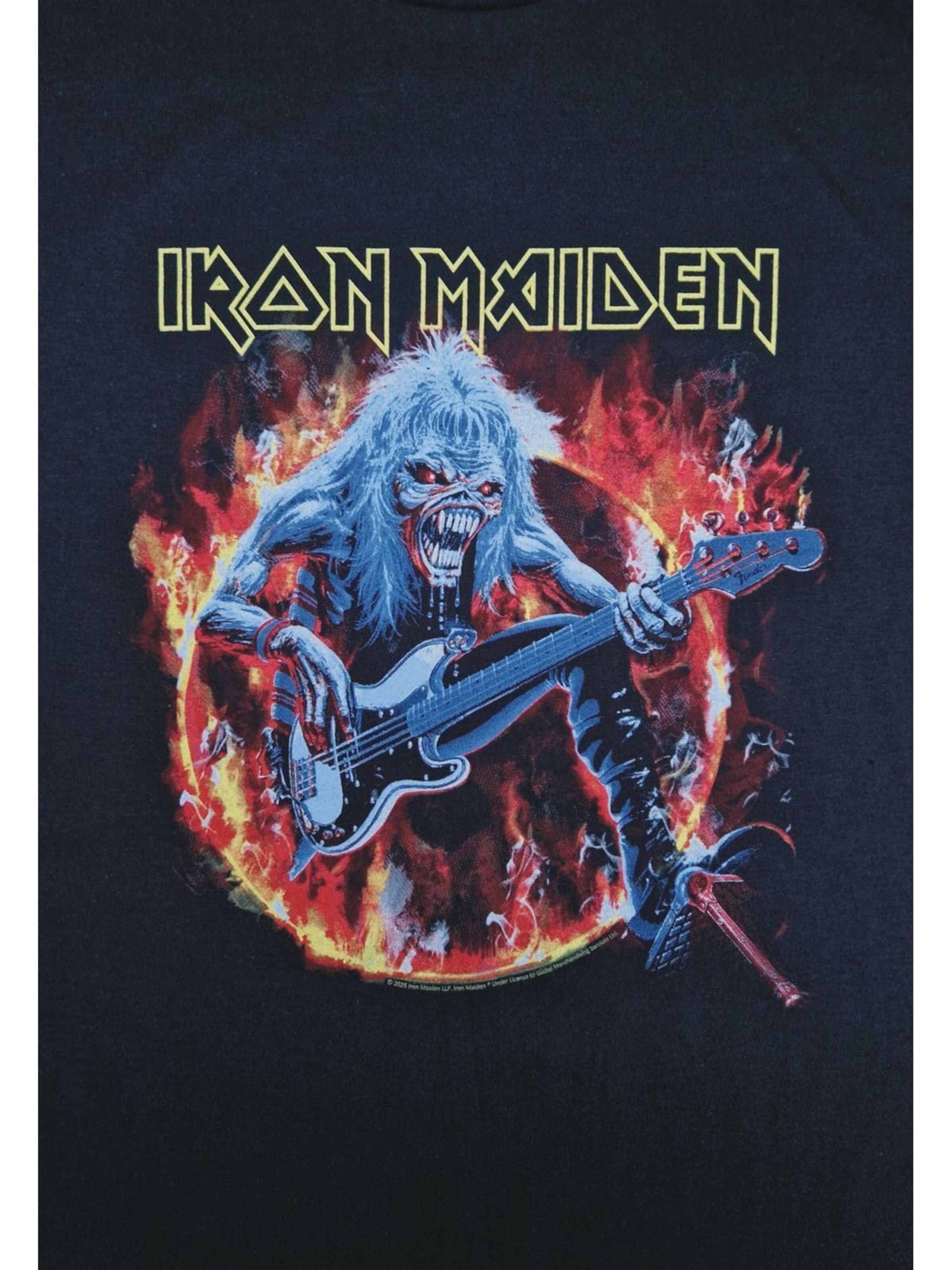 Sweat-shirt 'Iron Maiden Eddie Live Flames Kapuzenpullover' Iron Maiden en noir