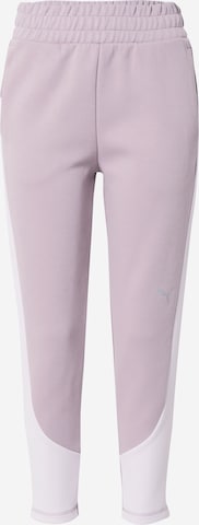 PUMA - Tapered Pantalón deportivo 'Evostripe' en lila: frente