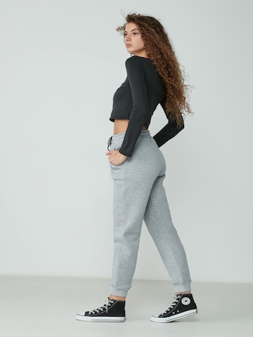 C&City Tapered Trousers in Grey