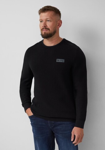 s.Oliver Pullover in Schwarz: Vorderseite