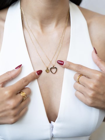 Hey Happiness Ketting 'Connected Mother and Daughter Heart' in Goud