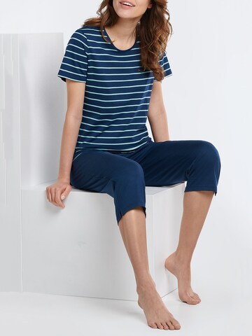 SCHIESSER - regular Pijama en azul