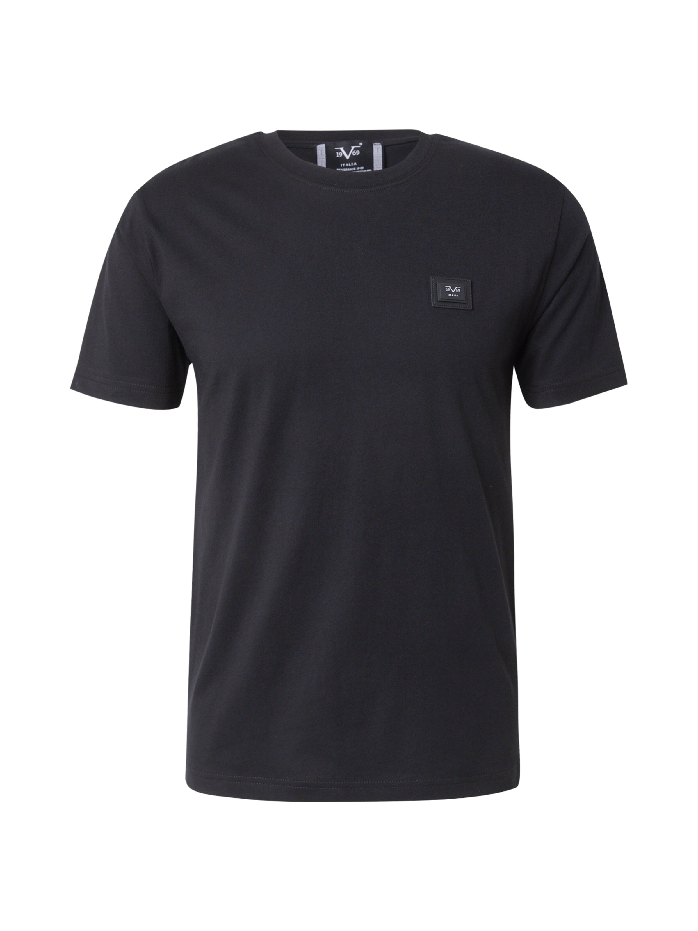 T-Shirt 'Rafael' 19V69 ITALIA en noir : devant