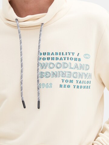 TOM TAILOR Sweatshirt in Beige