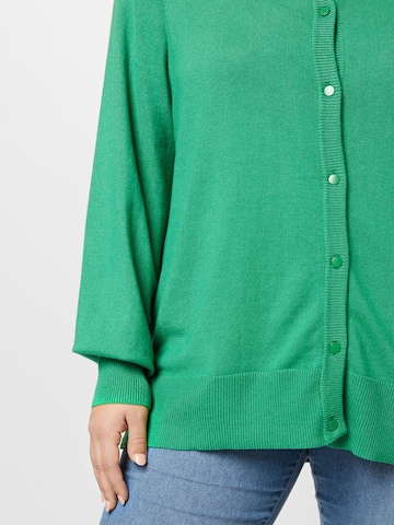 Zizzi Knit Cardigan 'CACARRIE' in Green
