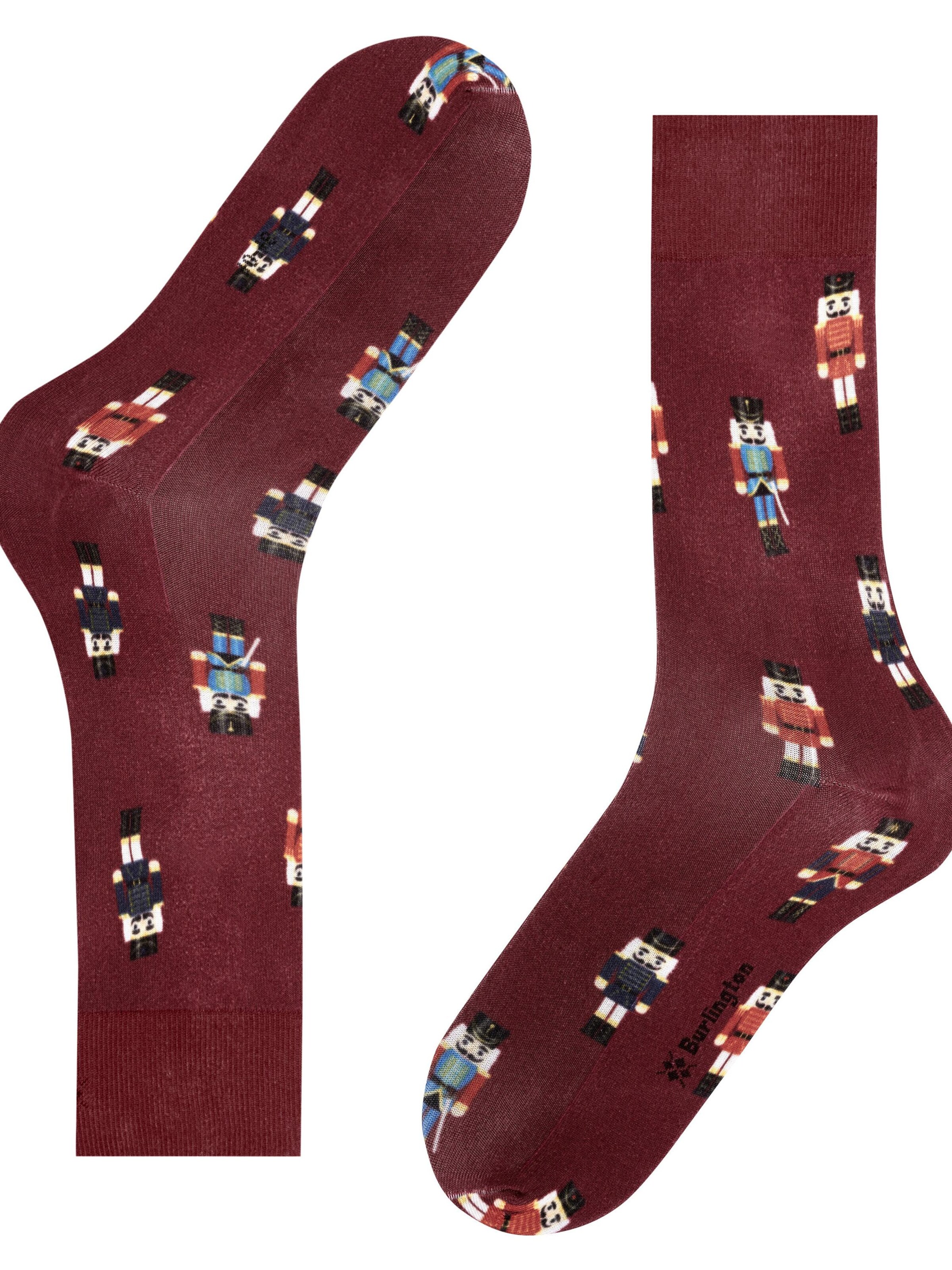 BURLINGTON Socks 'December Days' in Red